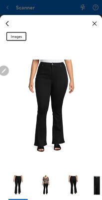 Terra & Sky Women's Bootcut High Rise Black Jeans Size 20W
