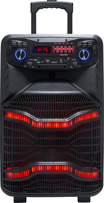 5000W 15'' Rechargeable DJ Karaoke System w/Bluetooth LED Party Speaker Free Mic