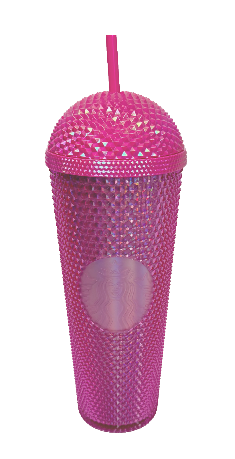 Starbucks 2025 Iridescent Pink Domed Studded 24oz Venti Cold