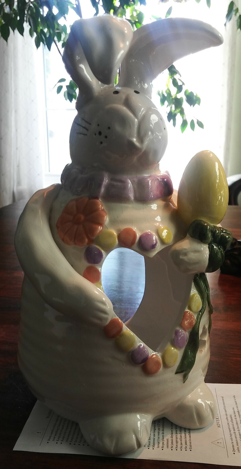 Vintage Home Interiors Bunny Candle Holder