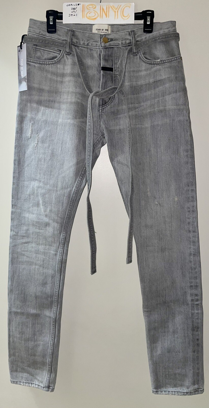 NWT FEAR OF GOD Sixth Collection Relaxed Fit Belted Denim NWT FEAR OF GOD Sixth Collection Relaxed Fit Belted Denim