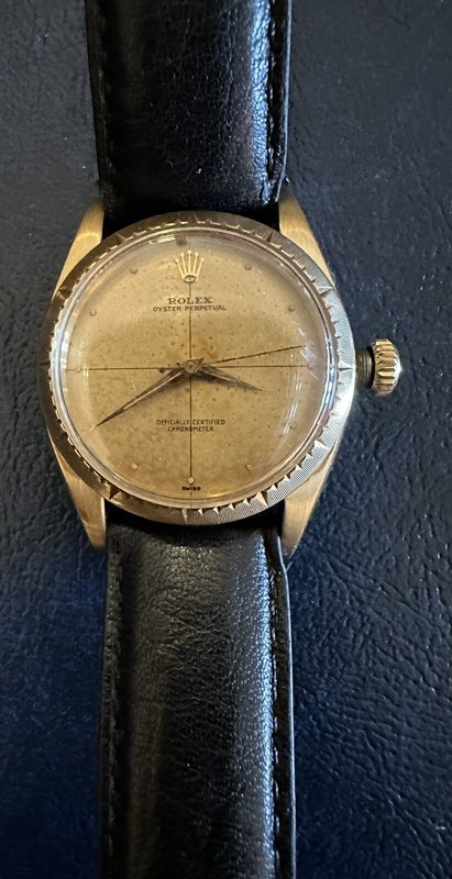 Rolex Oyster Perpetual Auto 14k Gold 1951 Early 1030 Submariner