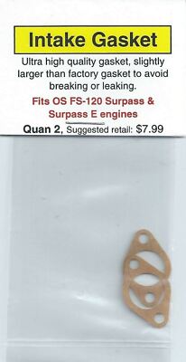 OS FS-120 Surpass & Surpass E Intake Manifold Gasket 2 Pack-NIP