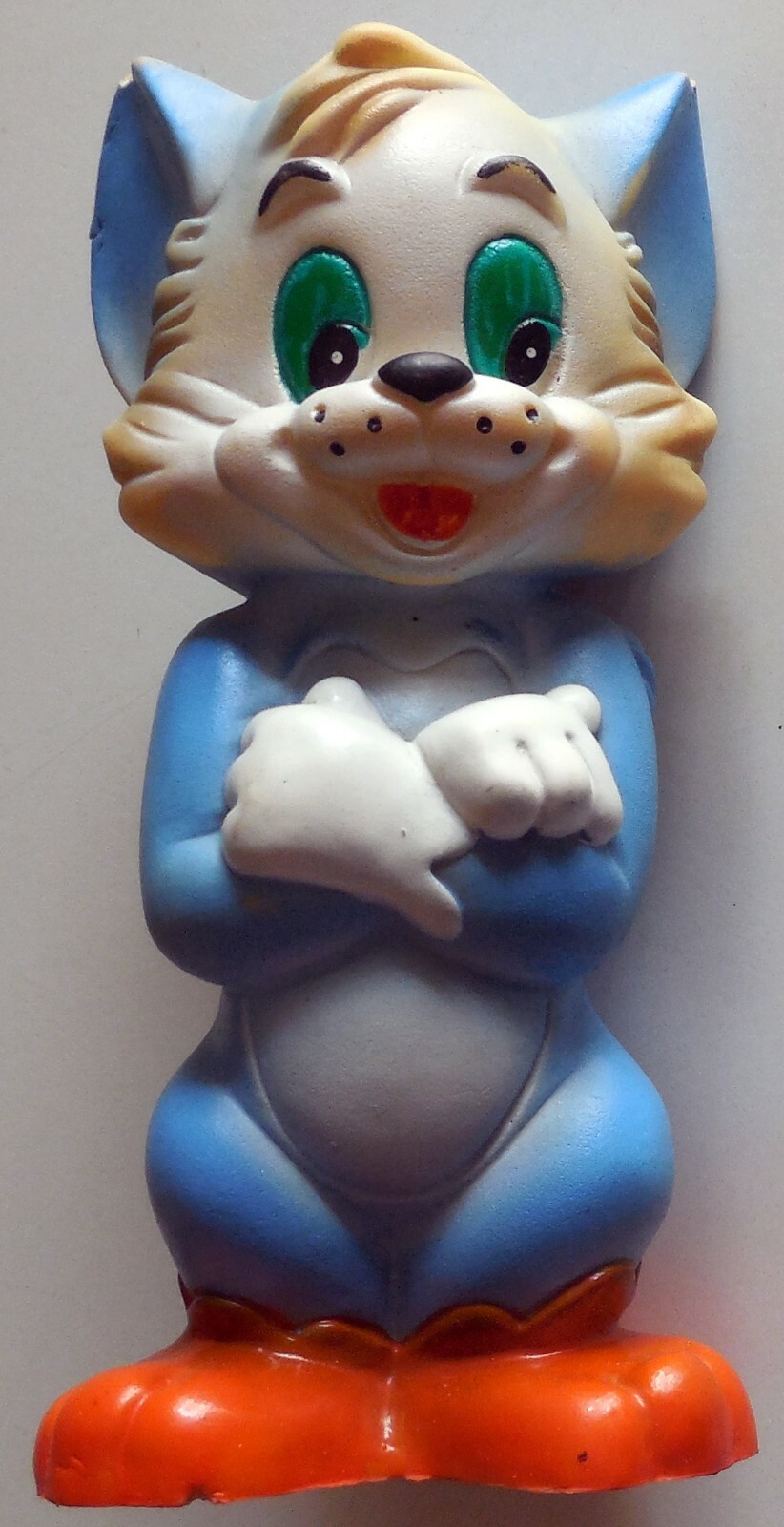 VINTAGE RUBBER TOY SQUEAK TOM (no JERRY) hanna barbera MGM