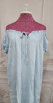 Victorian Trading Marie's Lovely Off Shoulder Lounge Nap Dress Nightgown M 46c
