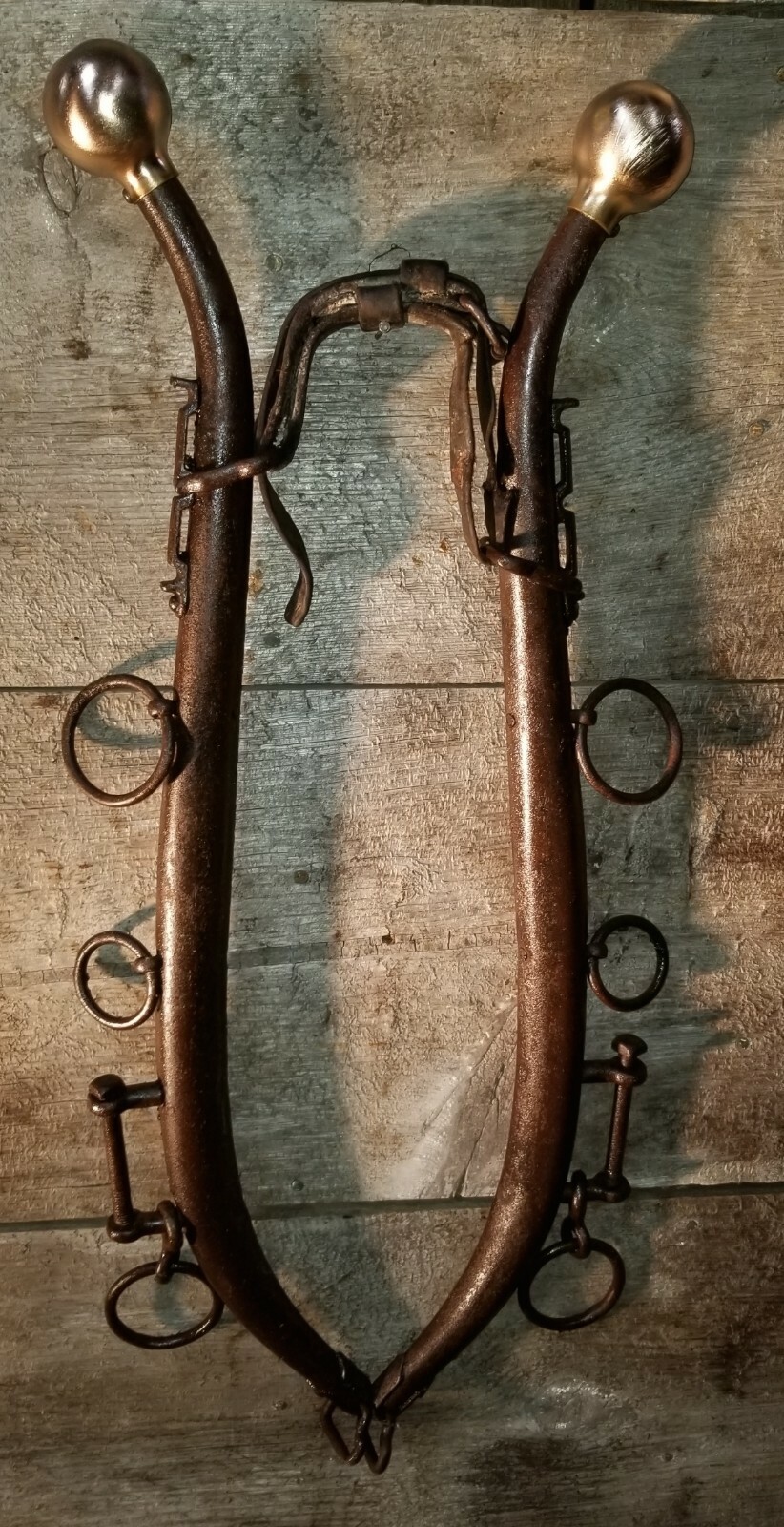 Original vintage horse hames decorative use repurpose.Steampunk