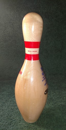 300 GAME AWARD CLEAR WOOD AMF BOWLING PIN TROPHY 15