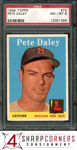 ピートだぞぉ〜 1958 TOPPS #73 PETE DALEY RED SOX PSA 8 | eBay