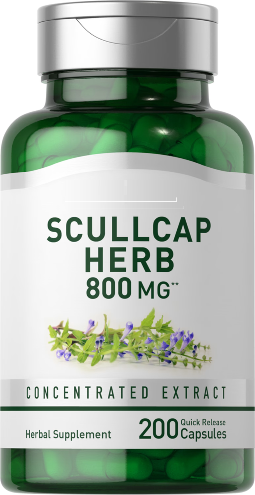Китайский Scullcap 800 мг (Huang Qin) 200 капсул наивысшей эффективности без ГМО