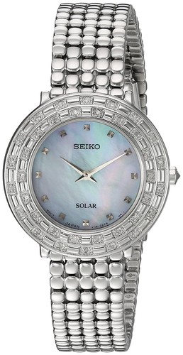 Pre-owned Seiko Women's Sup373 Tressia Analog Display Japanese Quartz Silver Watch In Silver-tone