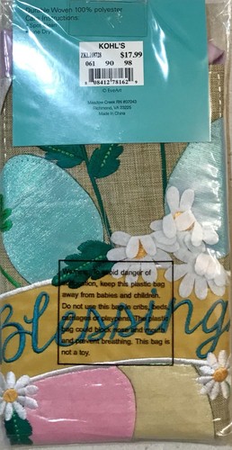 NEW Easter Cross Decorative Garden Flag Everyday Applique Blessings