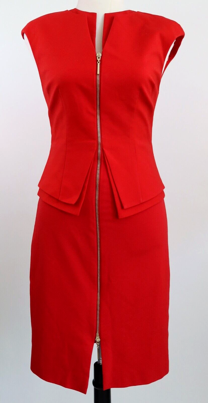 TED BAKER レッドロングコート NEW! Ted Baker London Structured Zip Peplum Dress Red Ted