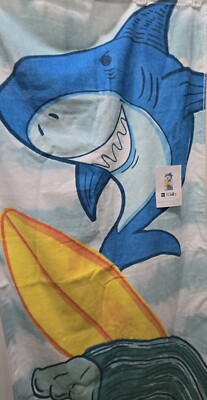 Fun Surfing Shark 28x58 Beach Towel New With Tag! Bath Towel Vacation Towel 
