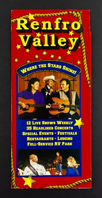 1998 Renfro Valley KY County Music Theater Shows Events Vintage Travel Brochure