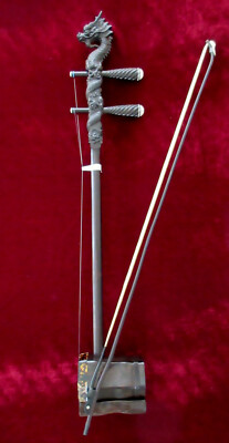 Erhu, Professional Ebony, Dragon Head Carving +Deluxe Hard