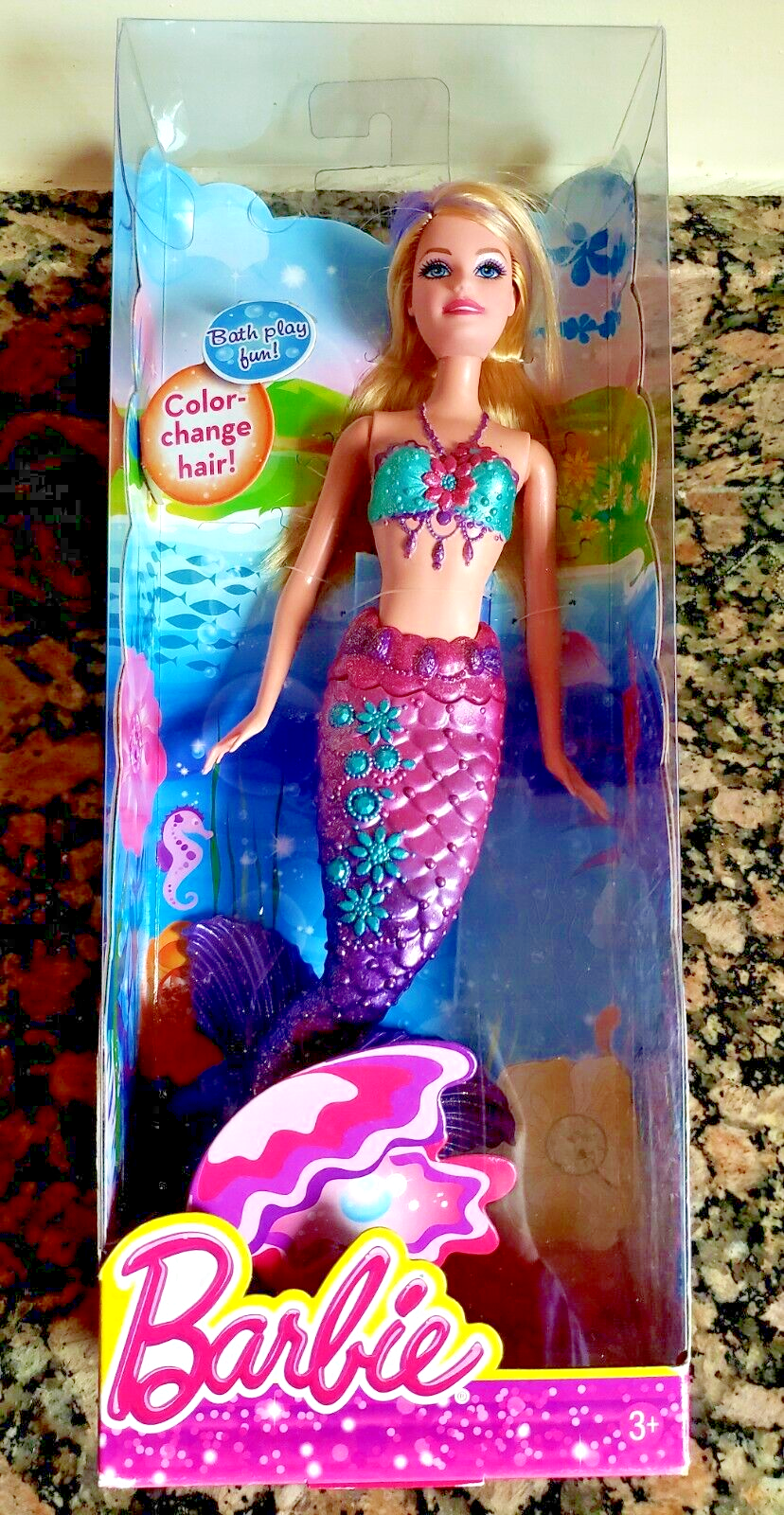 RARE Barbie Mermaid w/Color Change Hair Doll NEW & NRFB 2013