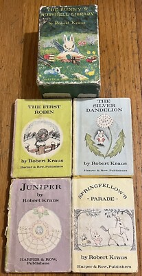 THE BUNNY'S NUTSHELL LIBRARY : Robert Kraus : Juniper : mini box set : vintage