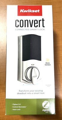 Kwikset Convert Zigbee 3.0 Electronic Smart Lock Conversion Kit In Satin Nickel