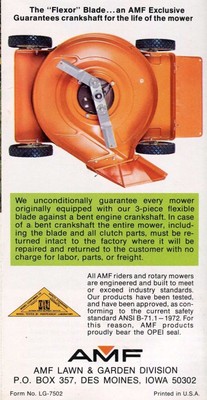 Vintage AMF Riding Garden & Lawn Tractor Catalog * 1281 1292 1294 1288 1261 1260