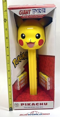 POKÉMON Pikachu GIANT PEZ Candy Roll DISPENSER 12  w/Candy Included - NEW SEALED