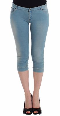 

Ermanno Scervino Пляжная одежда Синие джинсы Капри Укороченные брюки IT 42/США Рекомендуемая розничная цена 250 долларов США, Синий