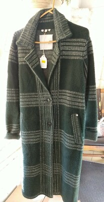 Marisa minicucci plaid coat sz Lg (hm)