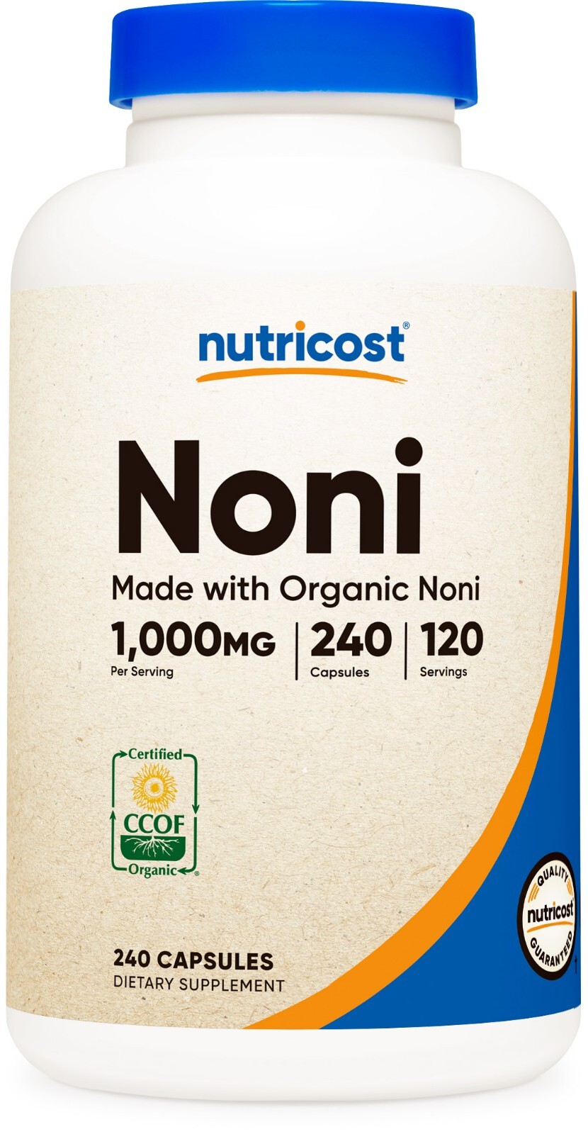 Nutricost Noni Capsules 500 мг, 240 капсул — изготовлено из органического нони