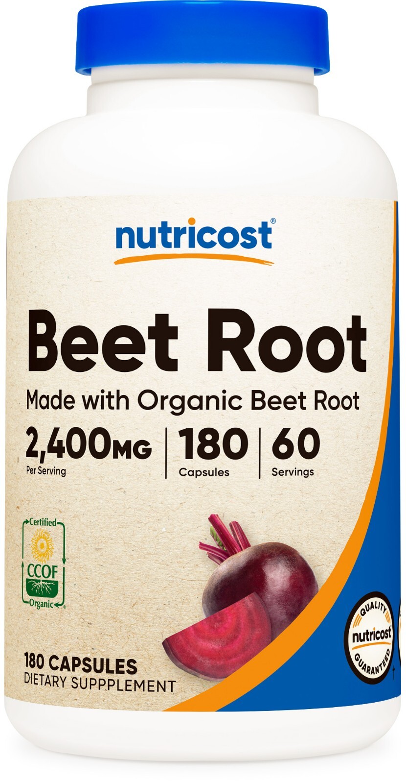 Nutricost из органического корня свеклы 2400 мг, 60 порций, 180 капсул - Superfood