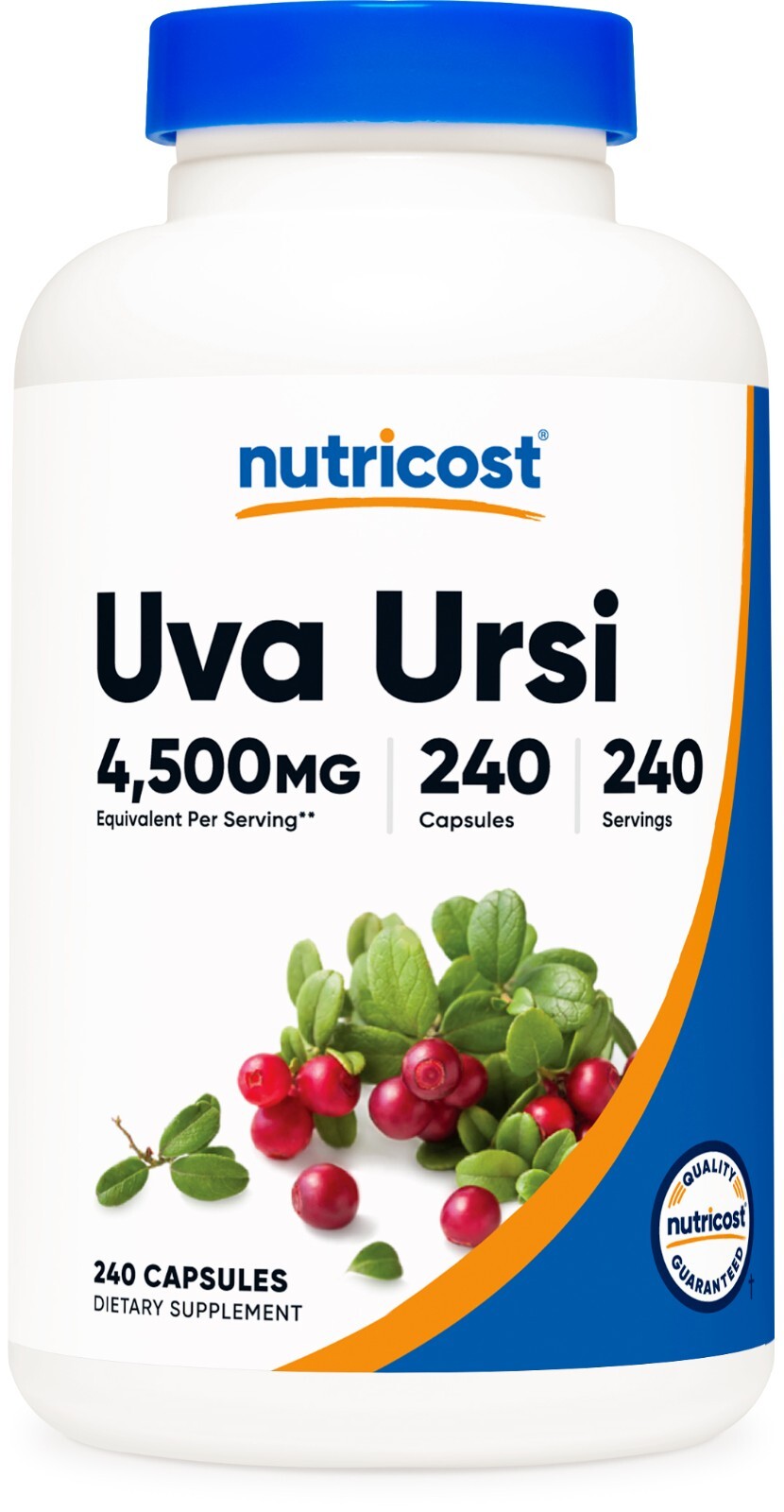 Nutricost Uva Ursi 4500 мг, 240 капсул – без ГМО, без глютена