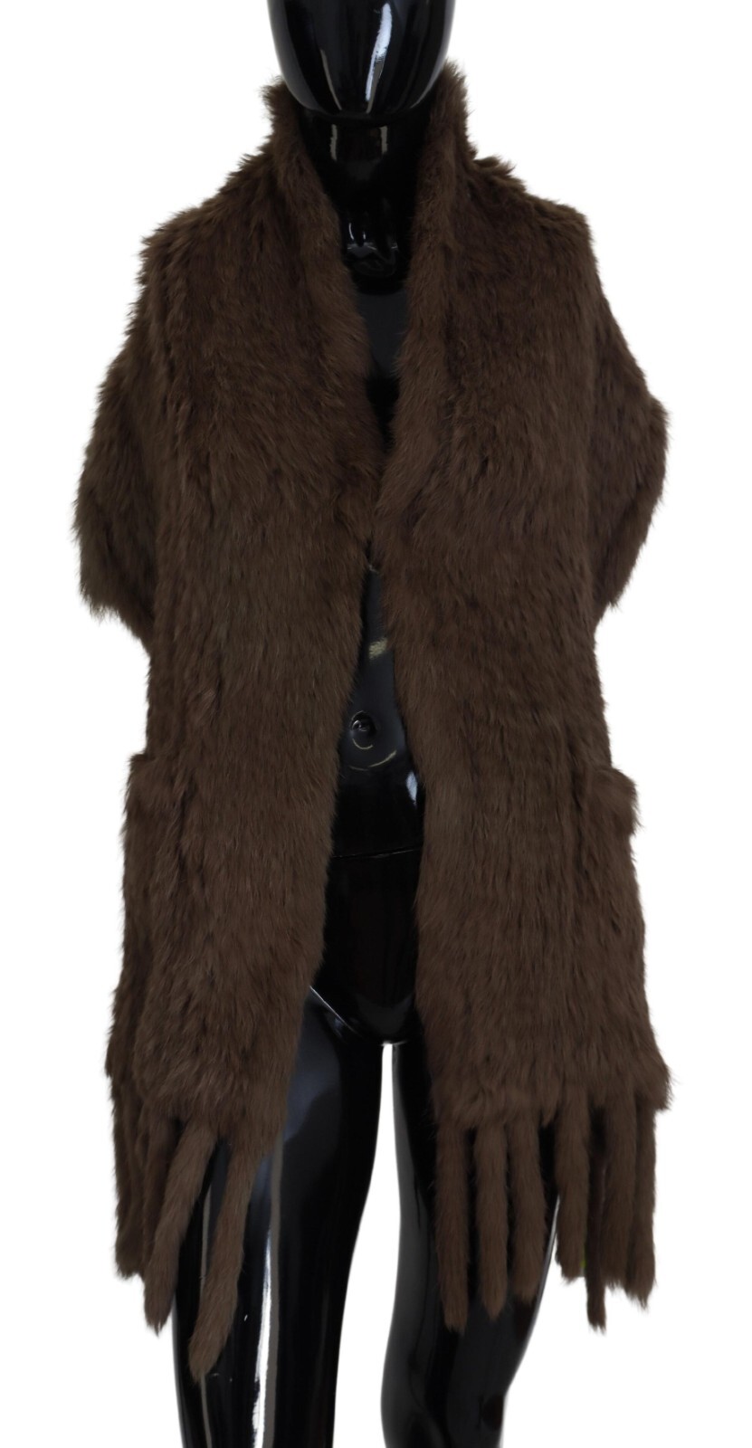 

BRUNELLO CUCINELLI Шарф из коричневого меха лисы, теплый женский шарф, 170x36 см, 1750 долларов США, Коричневый