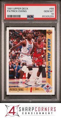 1991 UPPER DECK #68 PATRICK EWING KNICKS HOF PSA 10 K3870624-255