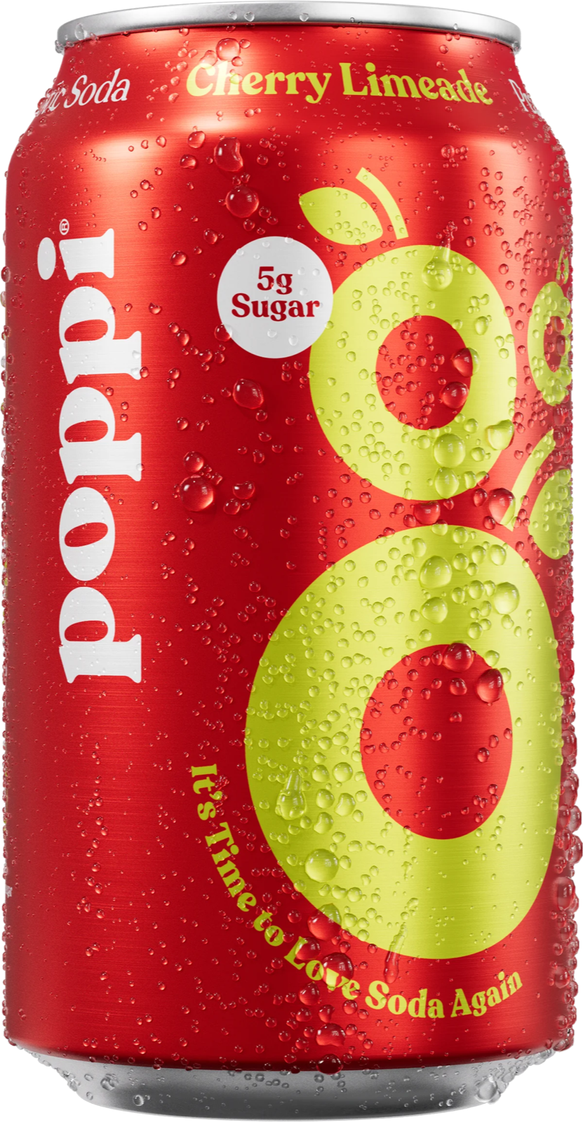 sodapops① Poppi Ginger Lime Prebiotic Soda, 12 oz, 12 Pack Cans