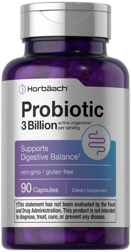 Пробиотик для женщин и мужчин | 3 миллиарда КОЕ | 90 капсул | Без ГМО от Horbaach