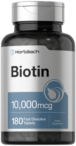 Биотин 10000 мкг | 180 быстрорастворимых таблеток | Вегетарианец | от Хорбааха