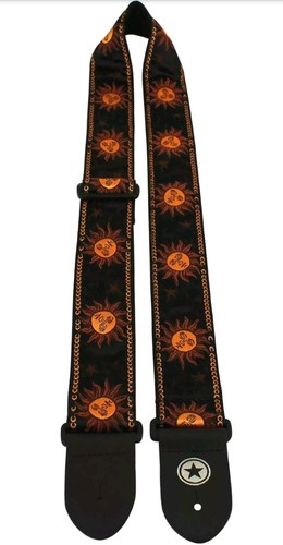Road Runner Sun Jacquard Guitar Strap Bronze Black 2 in. free us ship BEST PRICE