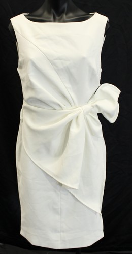 Fehaute Women's Sleeveless Bow-Detail Sheath Midi Dress LC7