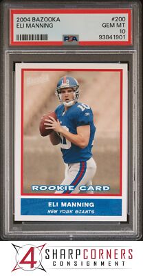 2004 BAZOOKA #200 ELI MANNING RC GIANTS PSA 10