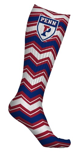 College Flags & Banners Co. Penn Quakers Shield Garden Flag - 13x18 Inch Double Sided NCAA Flag