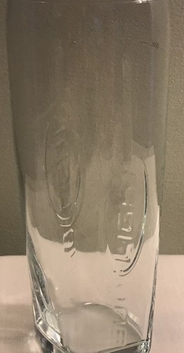 Bud Light Budweiser Clear Etched Out Pilsner Tall Beer Glass 7”
