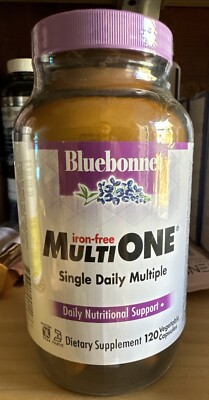 Bluebonnet Nutrition Multi One Single Daily Multiple 120 Vcaps Egg-Free, Fish