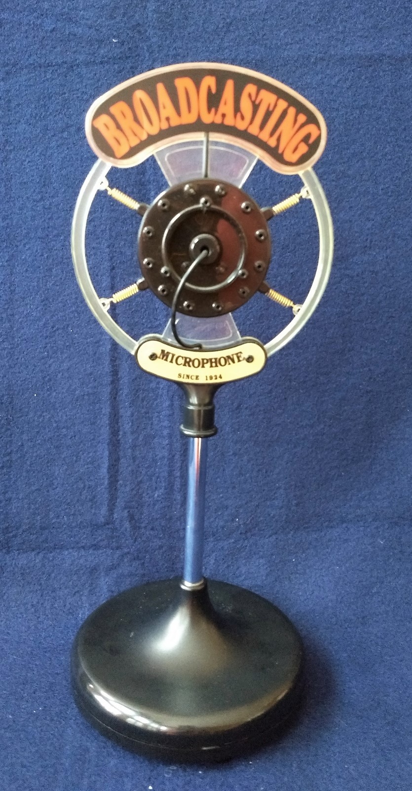 Vintage Spring Microphone Radio ART DECO On the Air NoveltyTransistor WORKS AMFM