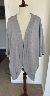 White House Black Market Weekend Women's Gray Open Front Cardigan One Size