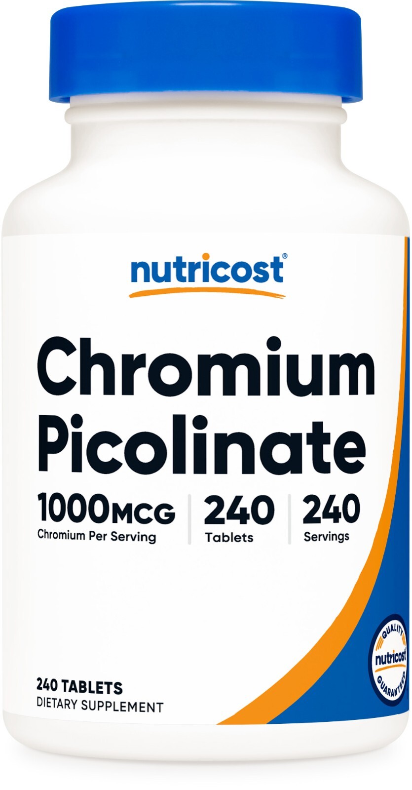 Nutricost Chromium 1000 мкг, 240 таблеток - без глютена, без ГМО