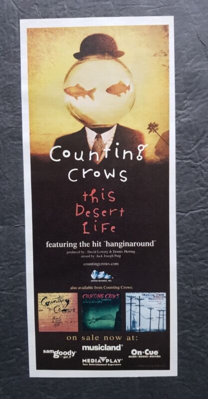 Counting Crows This Desert Life Album Promo Print Advertisement Vintage 1999