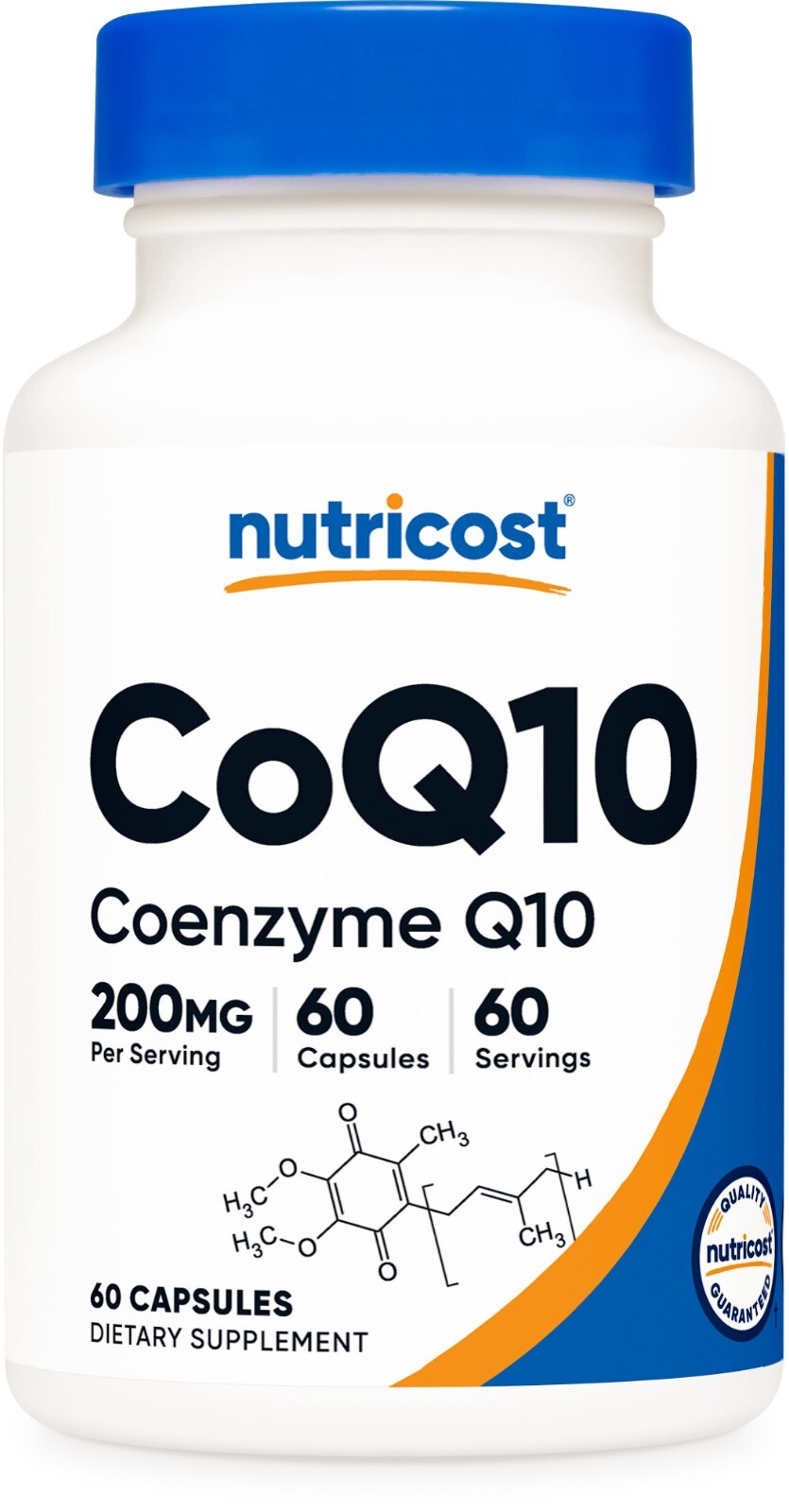 Nutricost CoQ10 200 мг, 60 вегетарианских капсул, 60 порций - вегетарианские, без ГМО