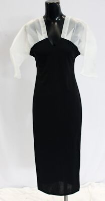 Stylewe Women's Elegant Regular Fit Split Joint Plain Prom Dress AP2 Black Small