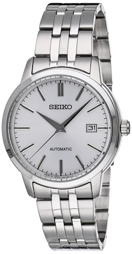 Pre-owned Seiko Essentials Ss Automatic Silver Dial