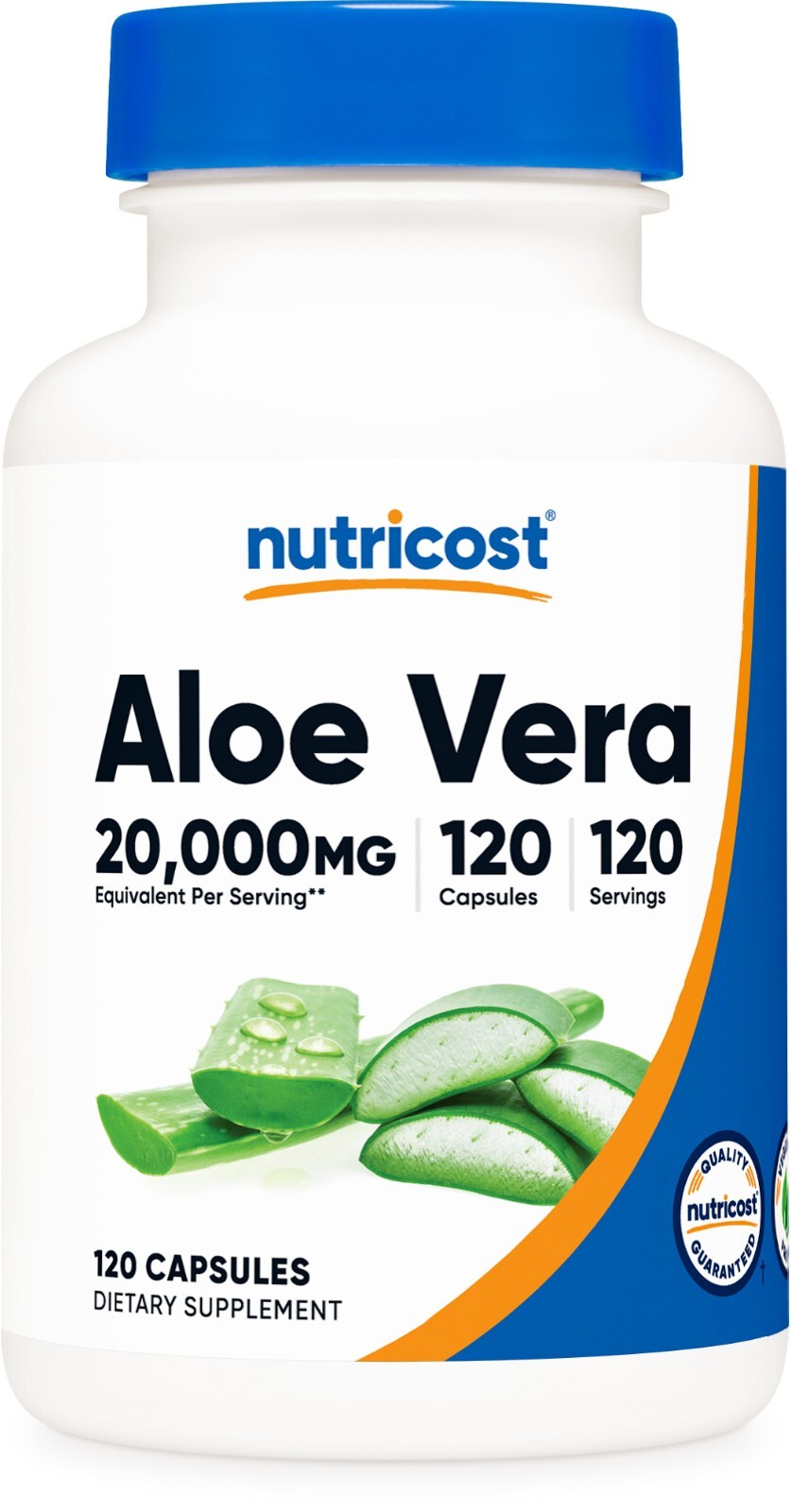 Nutricost Алоэ Вера 100 мг 120 капсул - без глютена, без ГМО и вегетарианские
