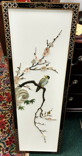 Chinese white Lacquer Mother of Pearl Inlay wall panels