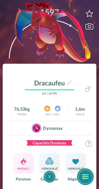 Dracaufeu Dynamax / Charizard Dynamax PokÃ©Mon Go 